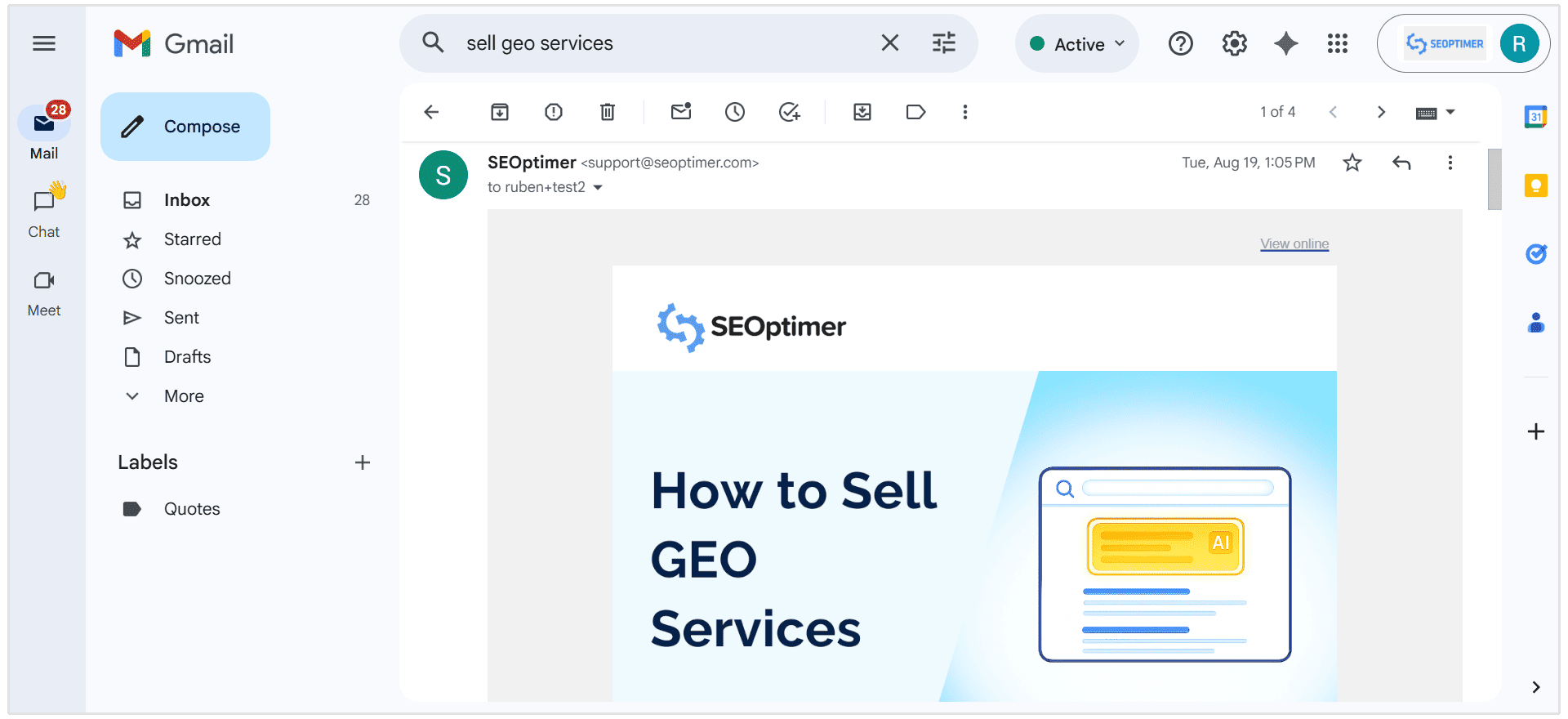 Digest de la newsletter par email